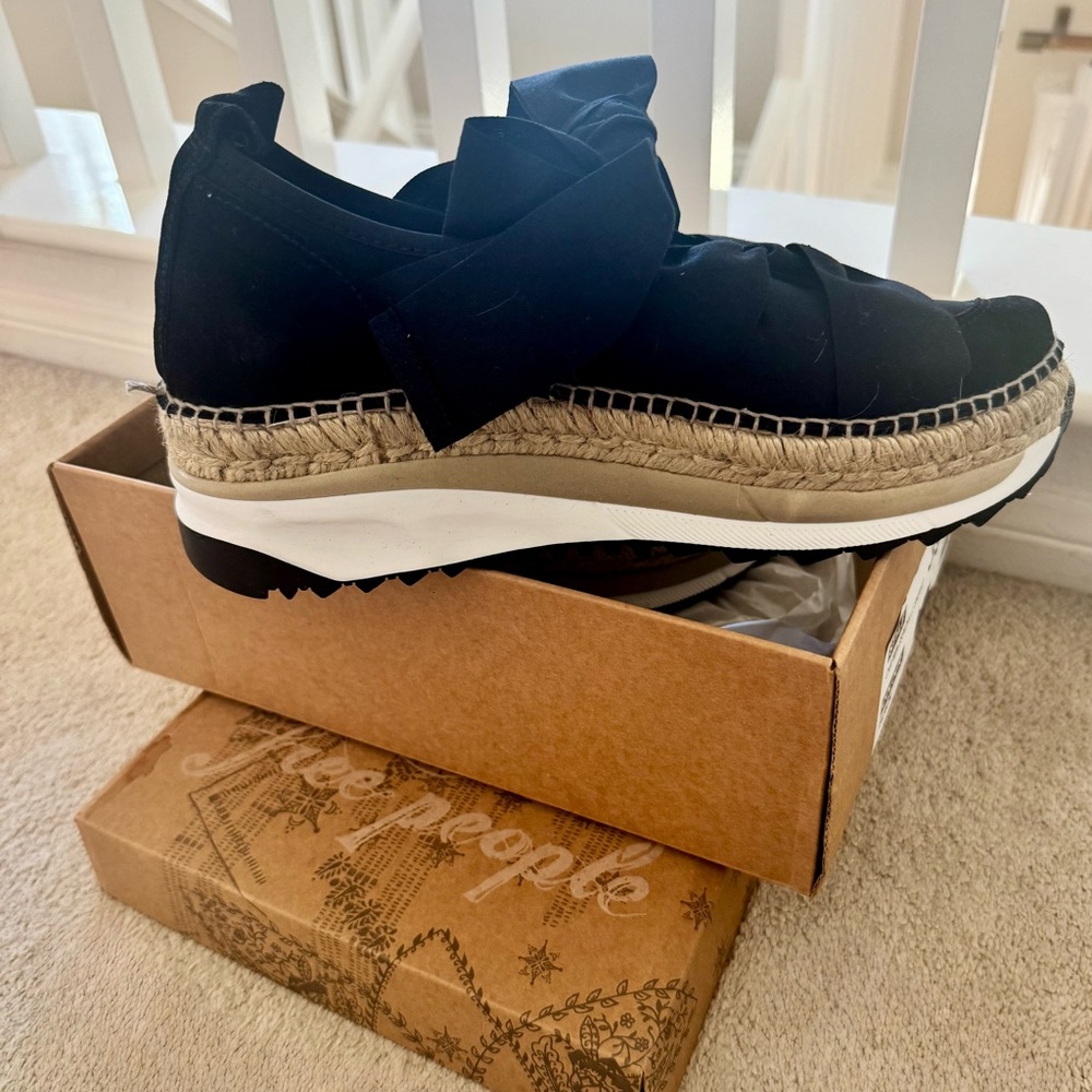 Free People Black Espadrille Flats